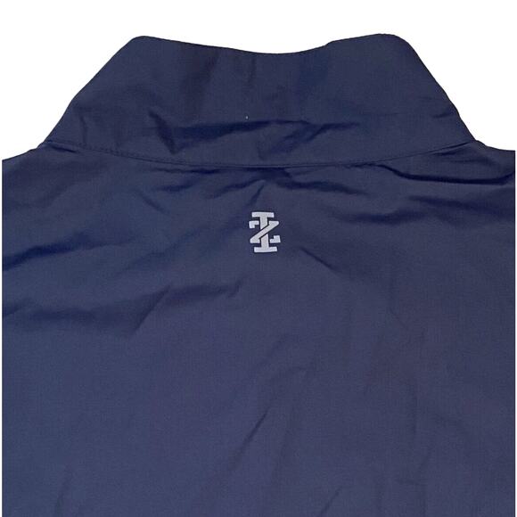 IZOD Men's Jacket Windbreaker Size XL Navy Blue Lined Pockets Wind Resistant EUC - Picture 3 of 4